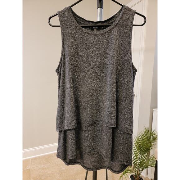 Apt. 9 Grey Multi-layered Tank Embellished Neckline - Picture 6 of 6